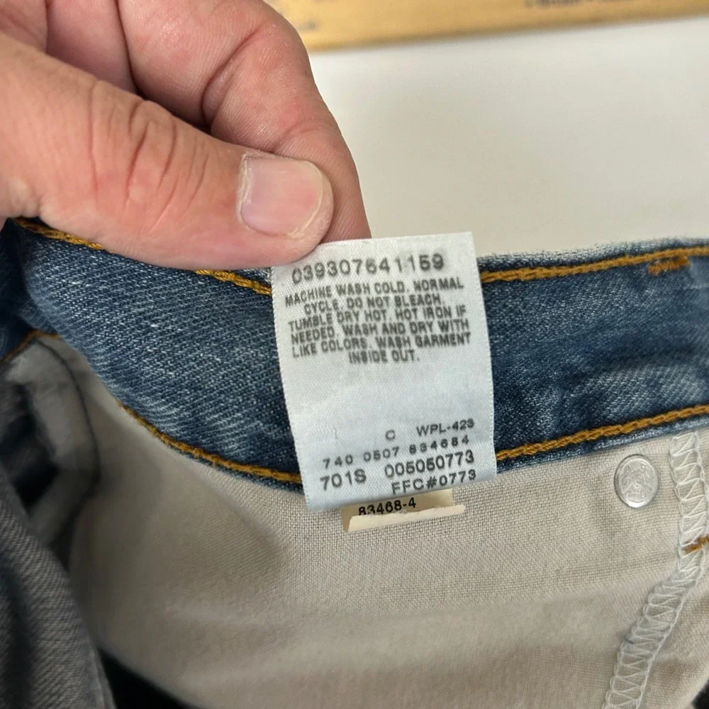 Levi's 505 Regular Fit Jeans Mens 38x30 Blue Straight Leg Denim 2007